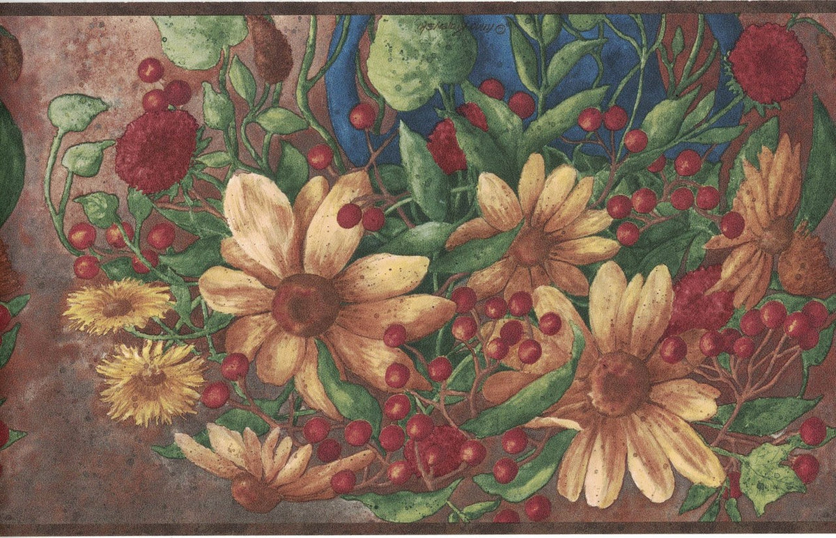 Flower Fruits CH48966B Wallpaper Border