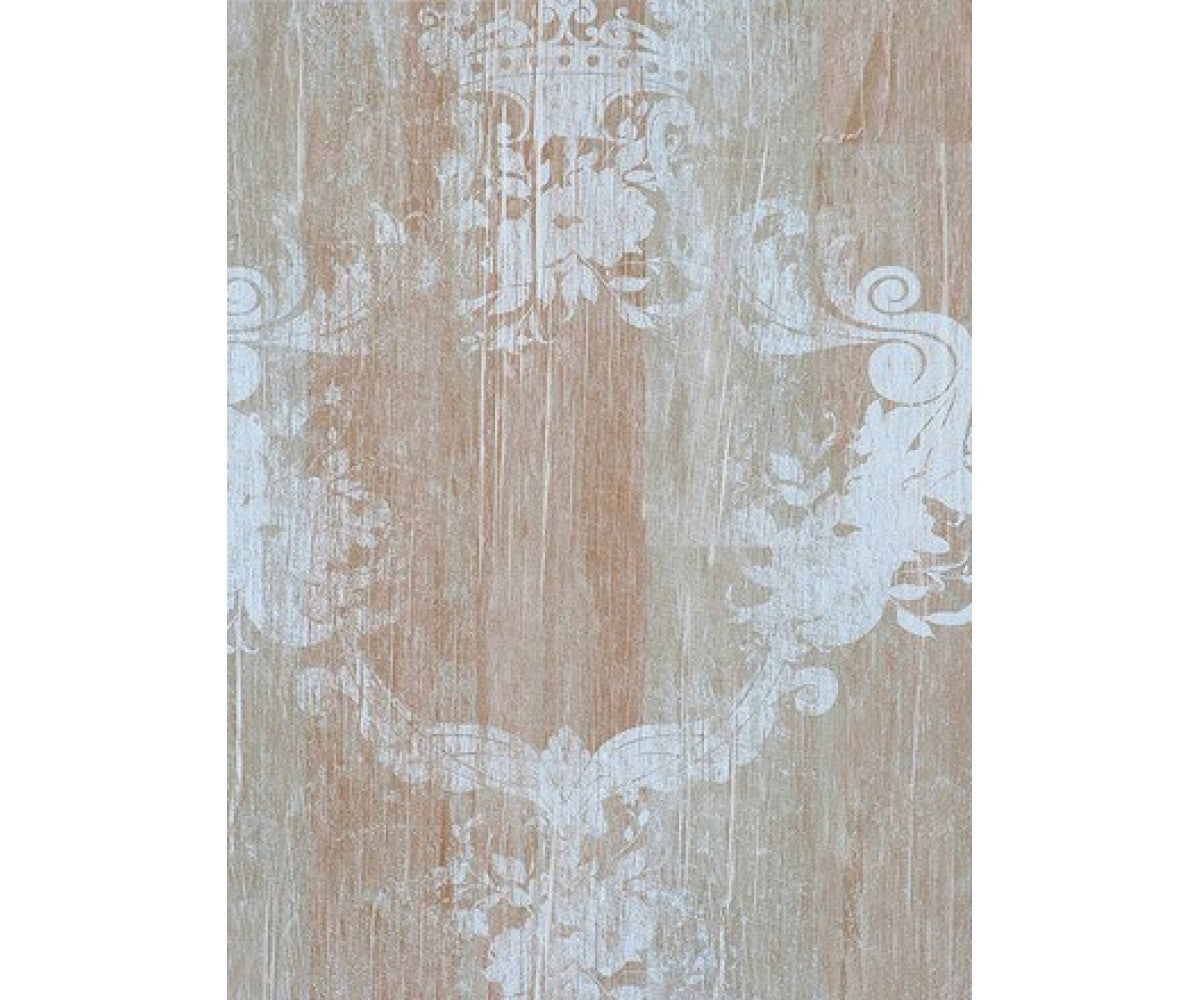 Silver Light Taupe Damask Serenity Wallpaper