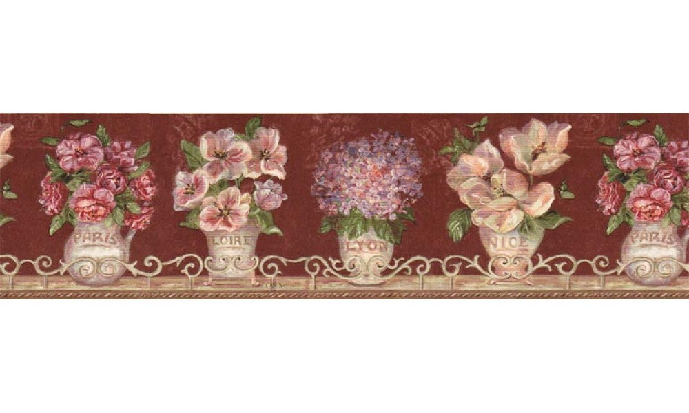 Floral VIN7308B Wallpaper Border