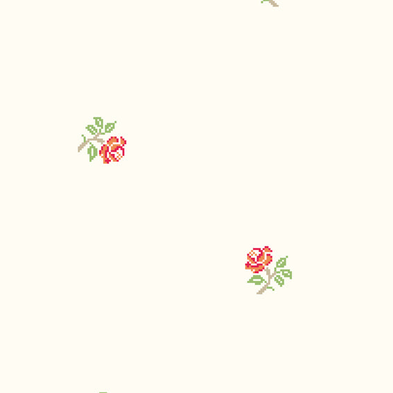 Early Roses Red Green 46903 Wallpaper