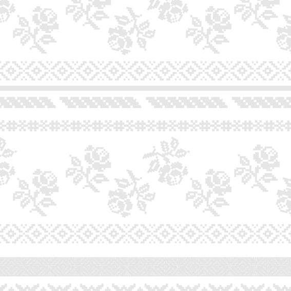 Bright Floral Stripes Grey 46910 Wallpaper