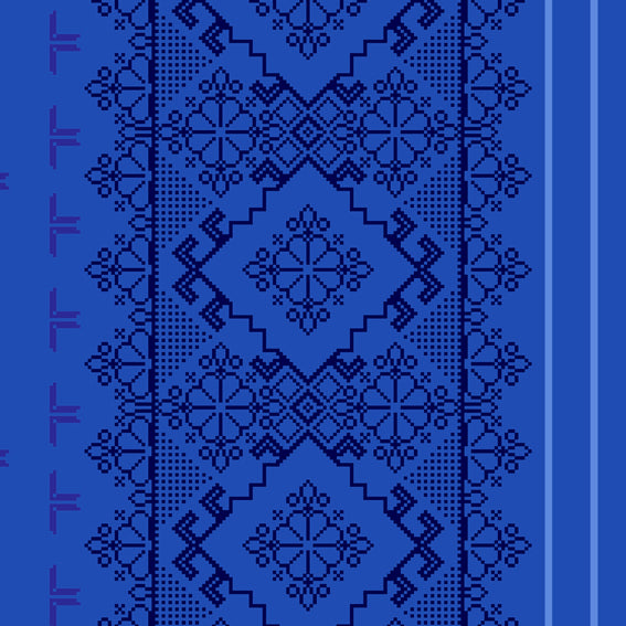 Homely Geometric Floral Blue 46920 Wallpaper