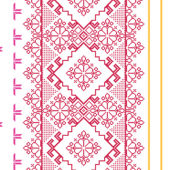 Homely Geometric Floral Red White 46922 Wallpaper