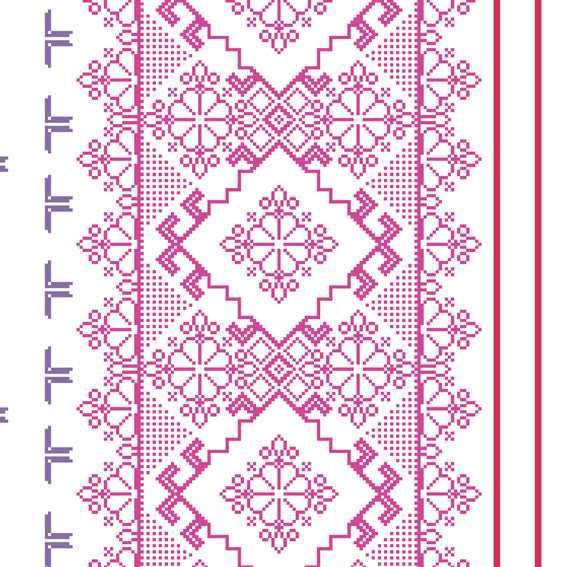 Homely Geometric Floral Purple White 46924 Wallpaper