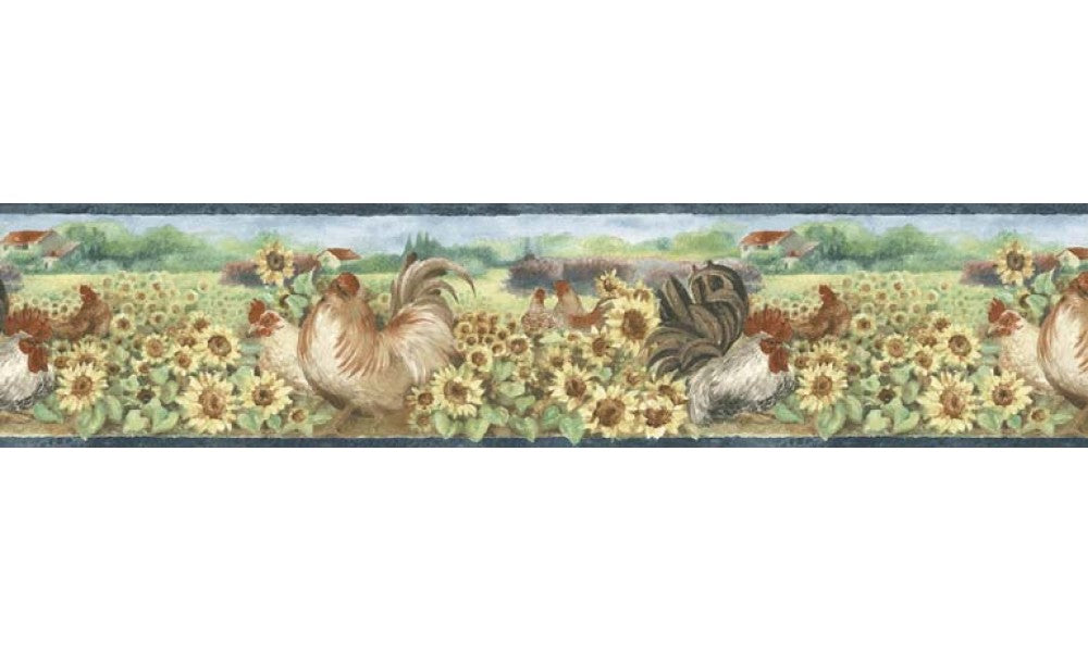 Roosters B76314 Wallpaper Border