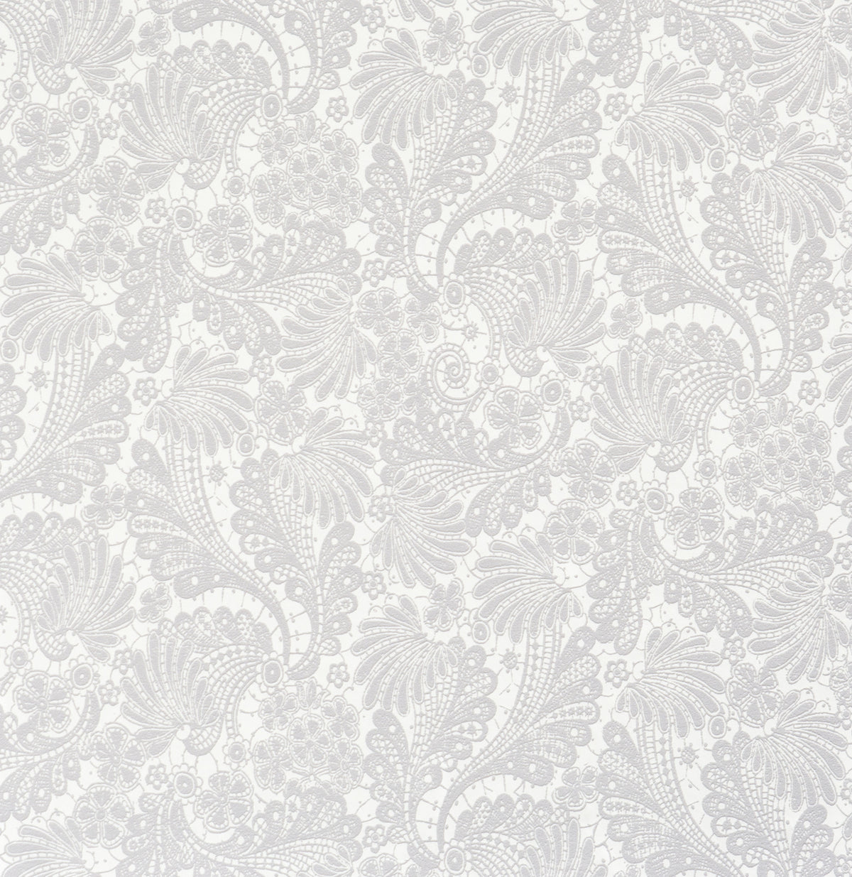 Enlaced Leaf Trail Grey White 48640 Wallpaper