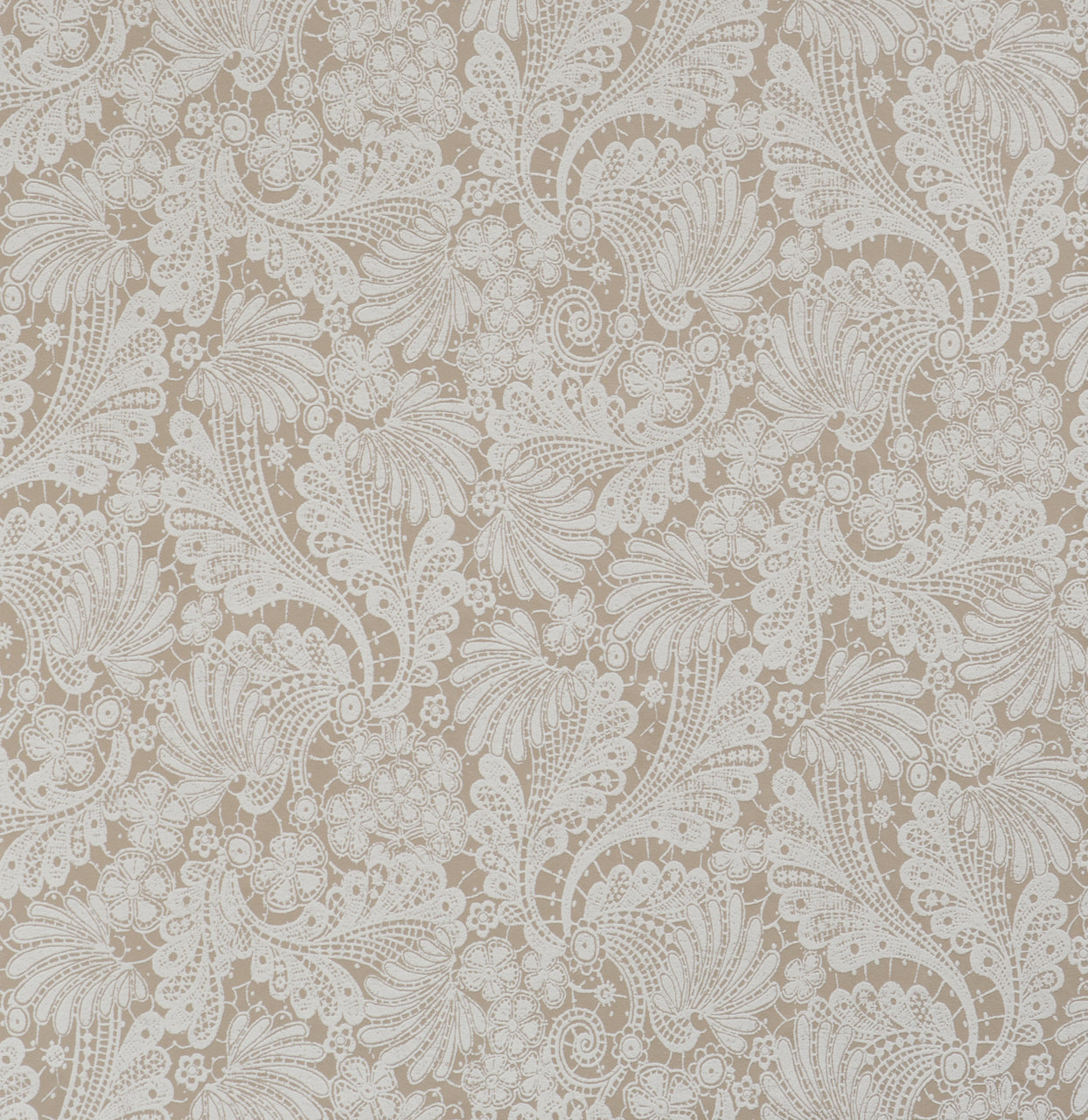 Enlaced Leaf Trail Grey Beige 48644 Wallpaper