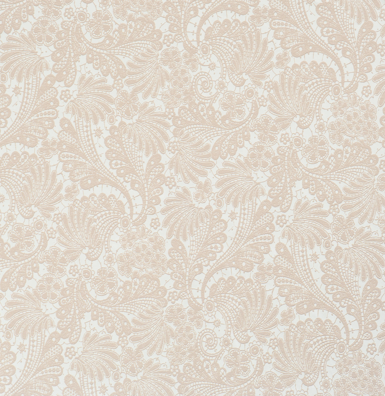 Enlaced Leaf Trail Beige White 48645 Wallpaper