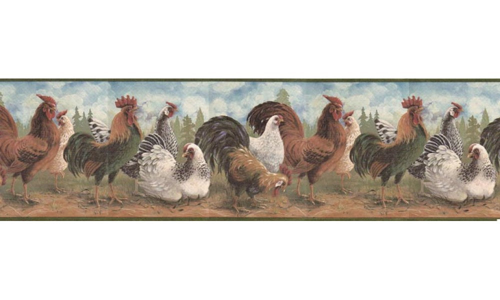 Roosters B5804242 Wallpaper Border