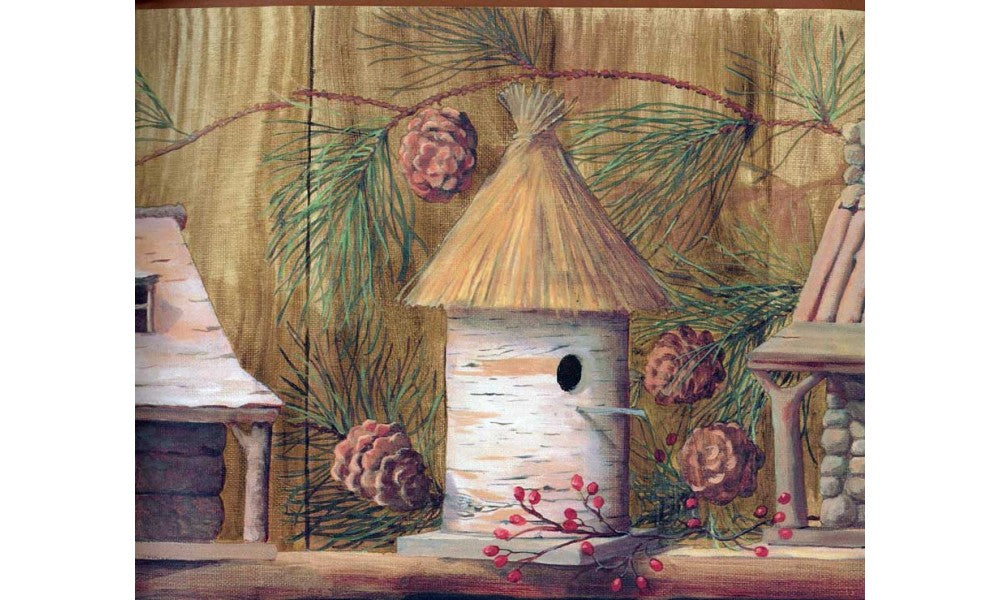 White Bird Houses WL5657 Wallpaper Border