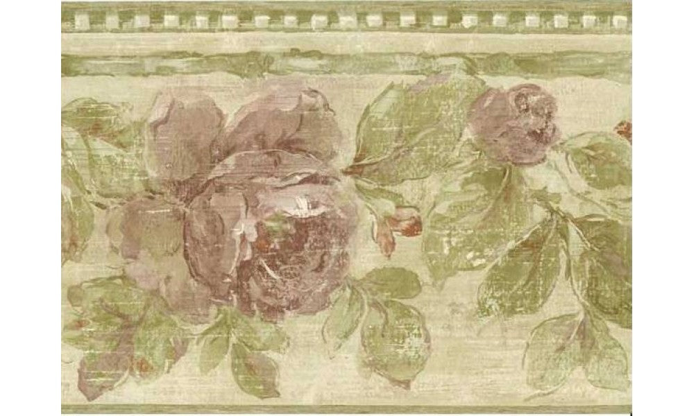 Moss Rose Vine NRB4821 Wallpaper Border