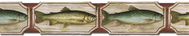 Fishing  SD25006DB Wallpaper Border