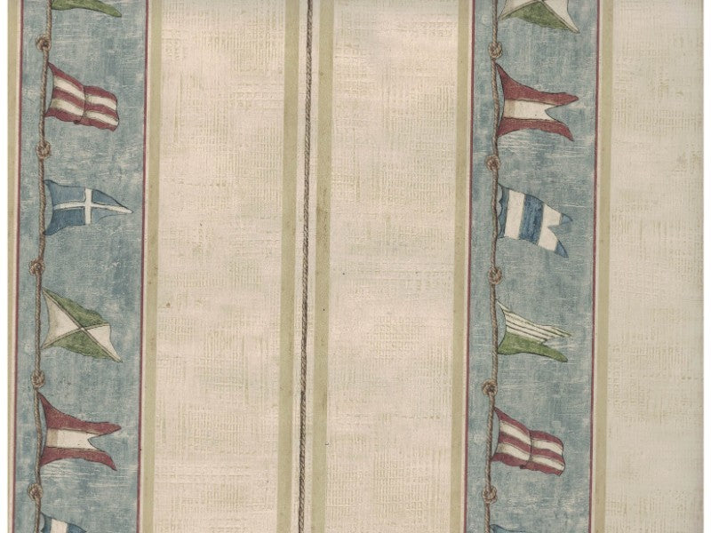 Norwall Stripes Flags Sea CS843 Wallpaper