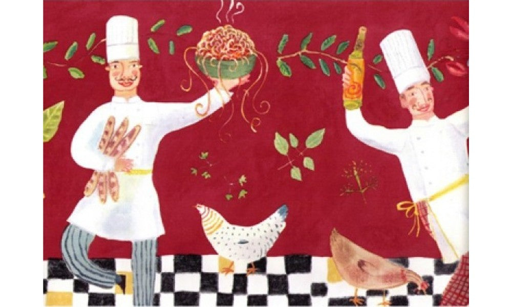 Red Dancing Chef TS106421 Wallpaper Border
