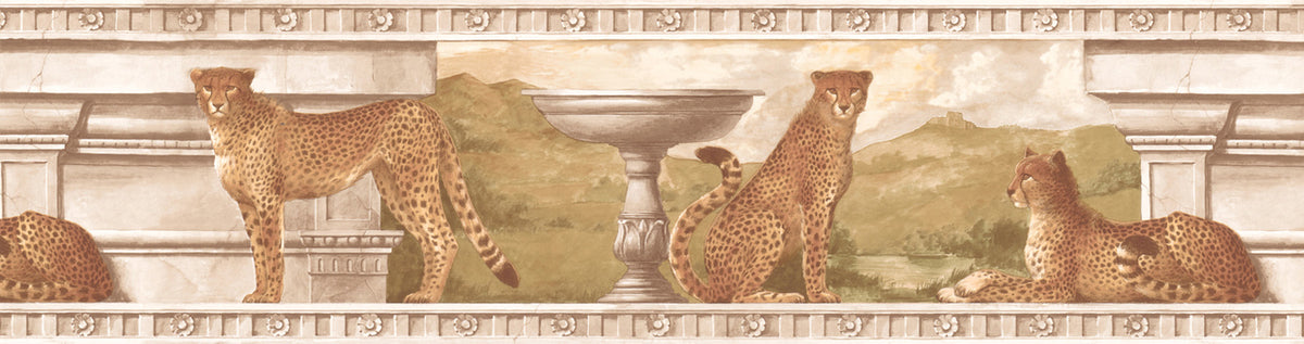 Cheetah  S5346B Wallpaper Border