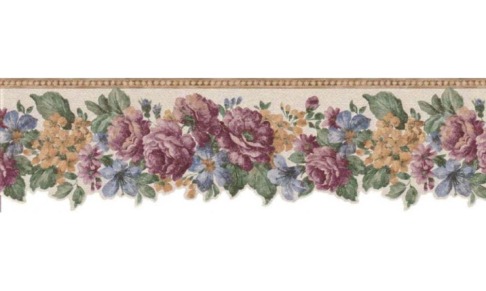 Floral B802VC Wallpaper Border
