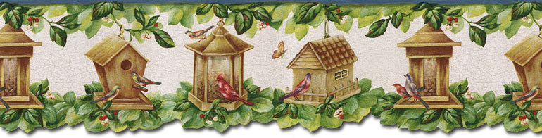Birdhouses  SF30038DC Wallpaper Border