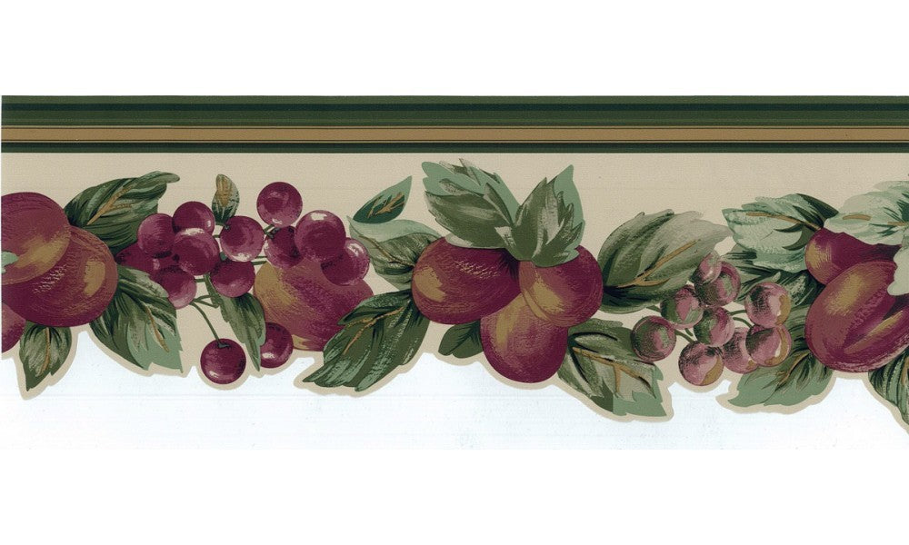 Vintage Sage Garnet Red Brown Laundry Signs 5501802 Wallpaper Border