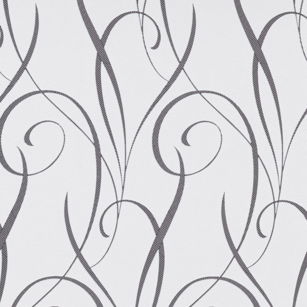 Ornamental Motifs Black Silver 5745-15 Wallpaper