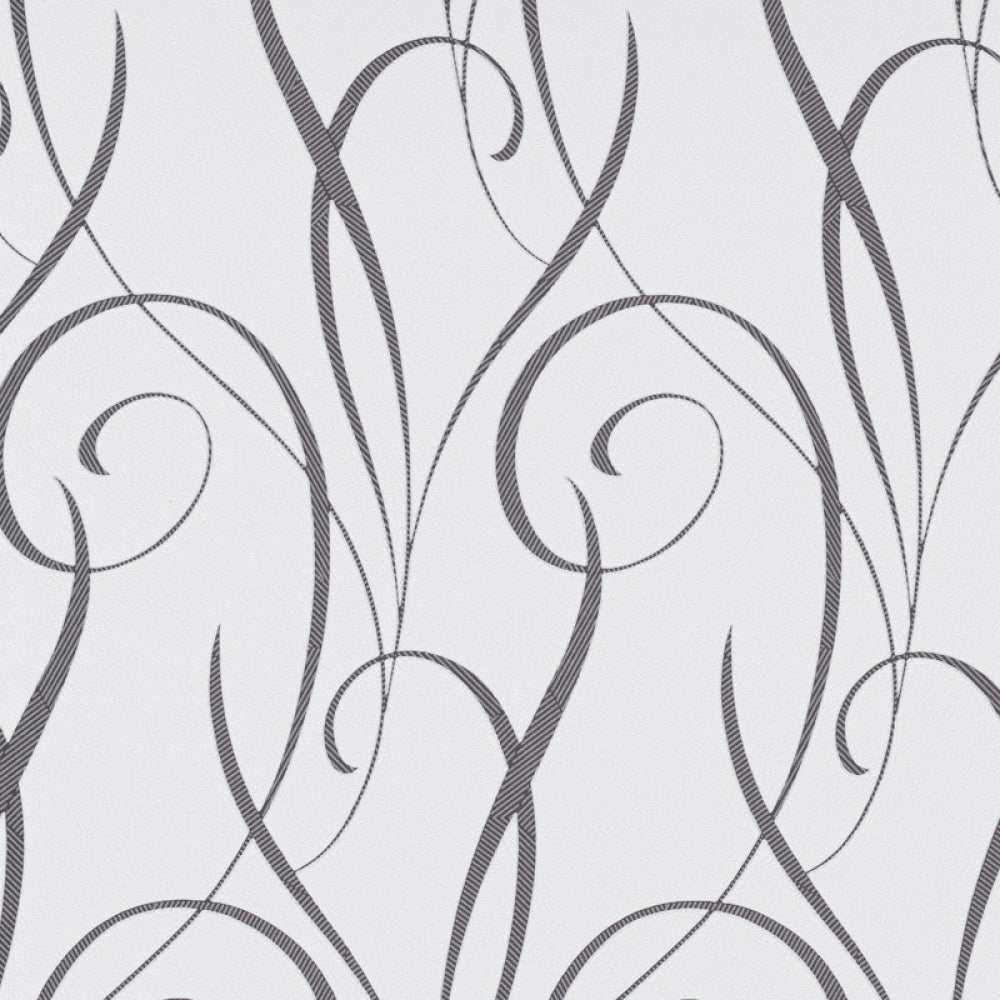 Ornamental Motifs Black Silver 5745-15 Wallpaper