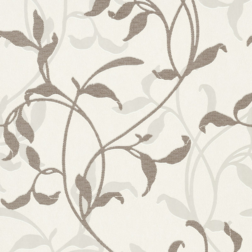Leaf Trail Motifs Beige Brown 5746-02 Wallpaper