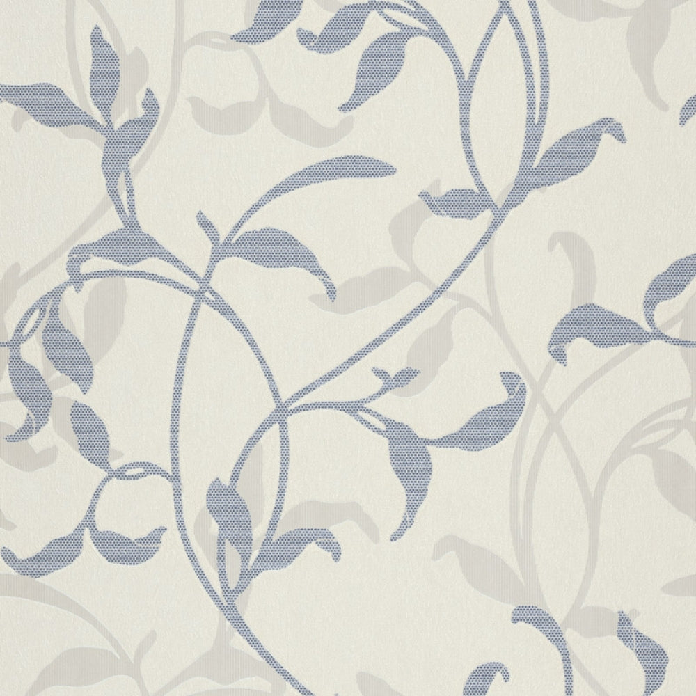Leaf Trail Motifs Beige Turquoise 5746-18 Wallpaper