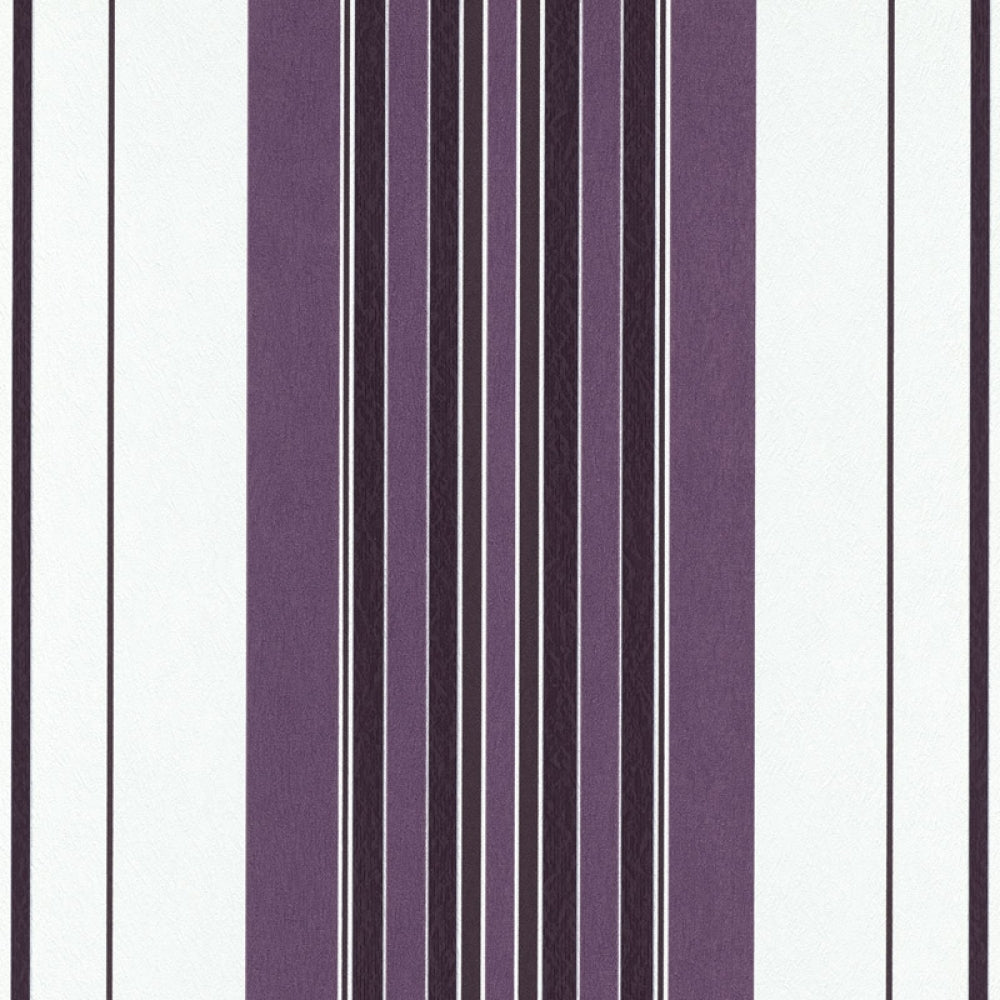 Coordinated Stripes White Violet 5749-45 Wallpaper