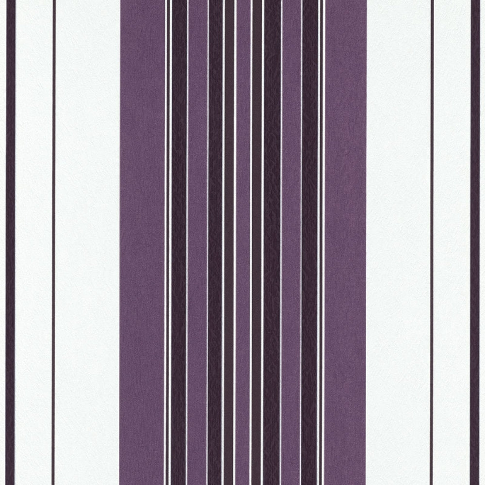 Coordinated Stripes White Violet 5749-45 Wallpaper