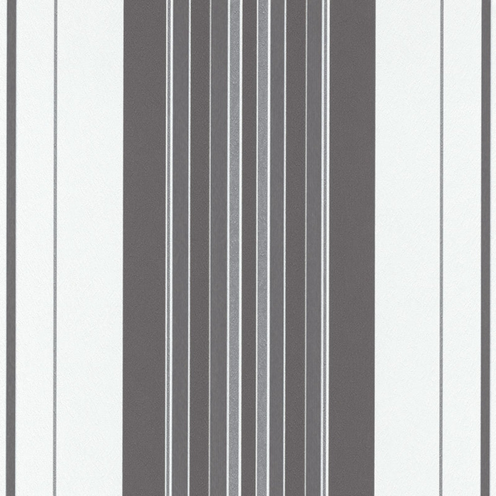 Coordinated Stripes White Dark Grey 5749-47 Wallpaper