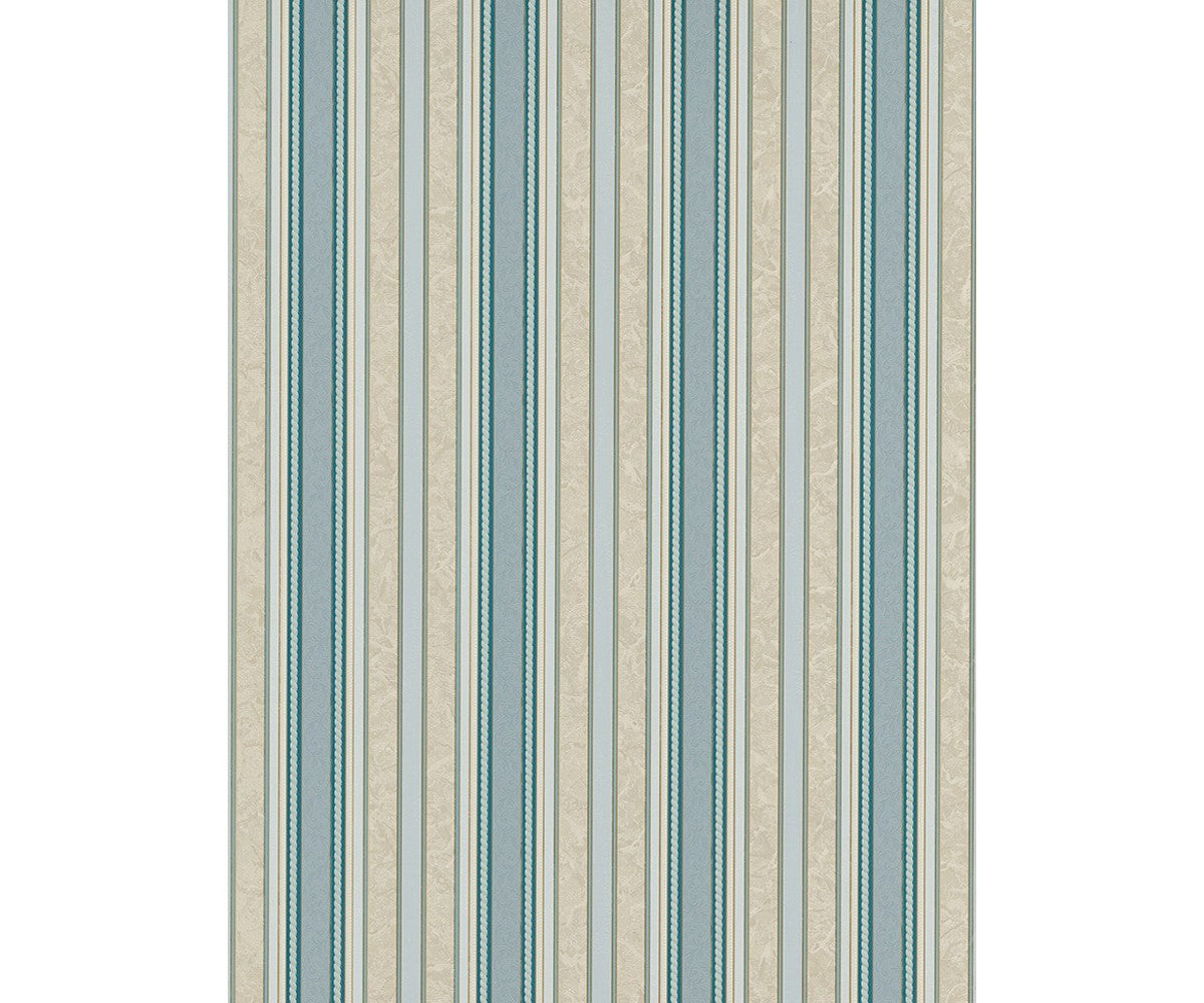 Textured Coordinated Stripes Beige Blue 5786-14 Wallpaper