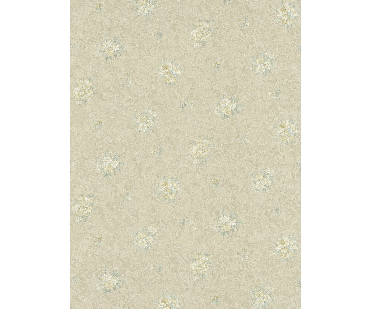 Textured Floral Motifs Yellow Beige 5787-03 Wallpaper