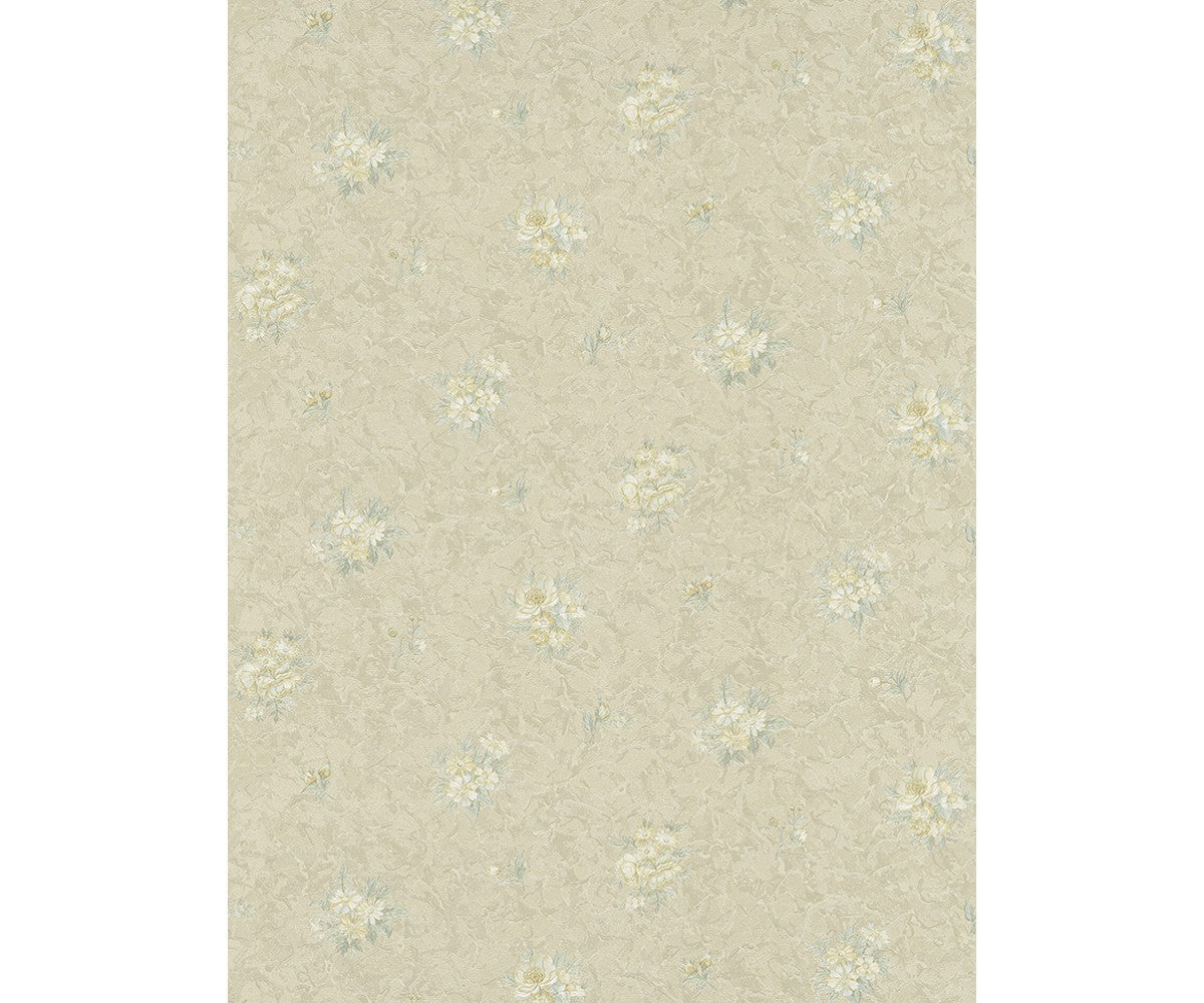 Textured Floral Motifs Yellow Beige 5787-03 Wallpaper