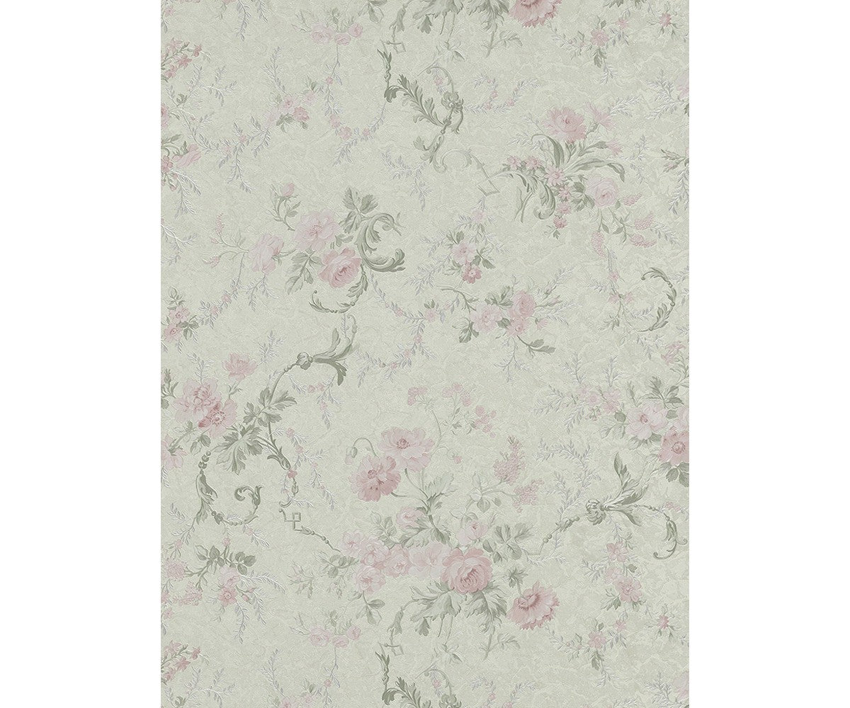 Textured Petite Floral Trail Rose Grey 5788-35 Wallpaper