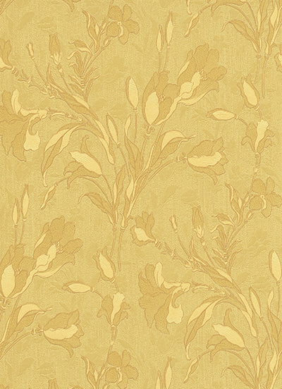 Tulip Floral Trail Yellow Gold 5796-30 Wallpaper