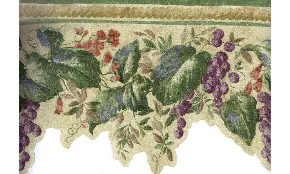 Violet Grapes Plant KR75118 Wallpaper Border