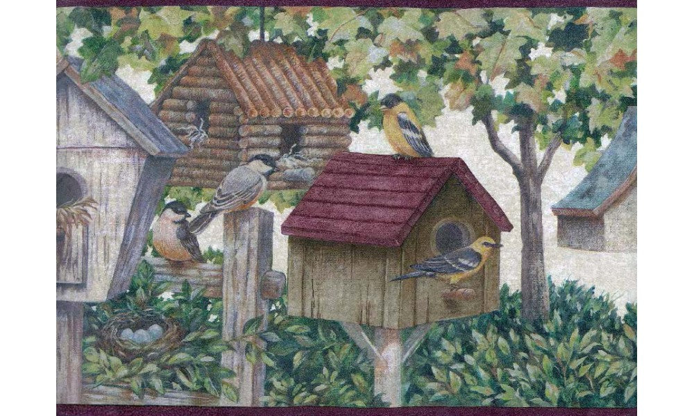 Brown Birdhouses 5804261B 5804261 Wallpaper Border