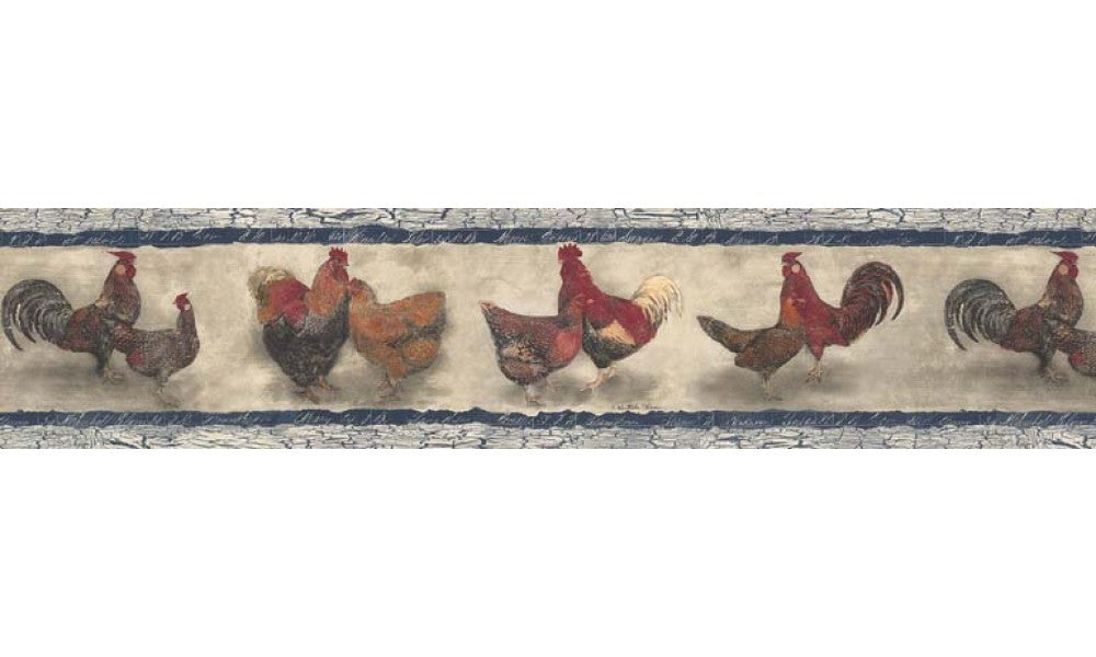 Roosters B76454 Wallpaper Border
