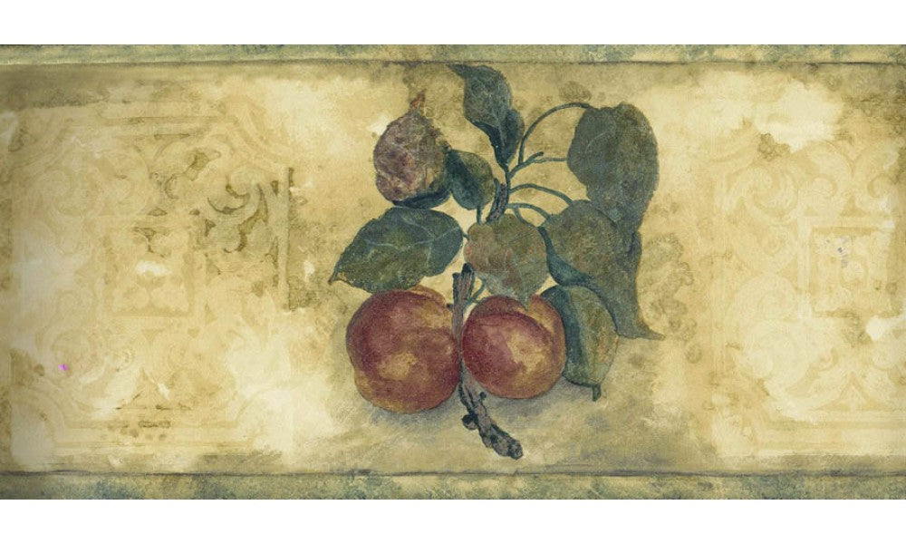 Red Peach Plant KF76666 Wallpaper Border