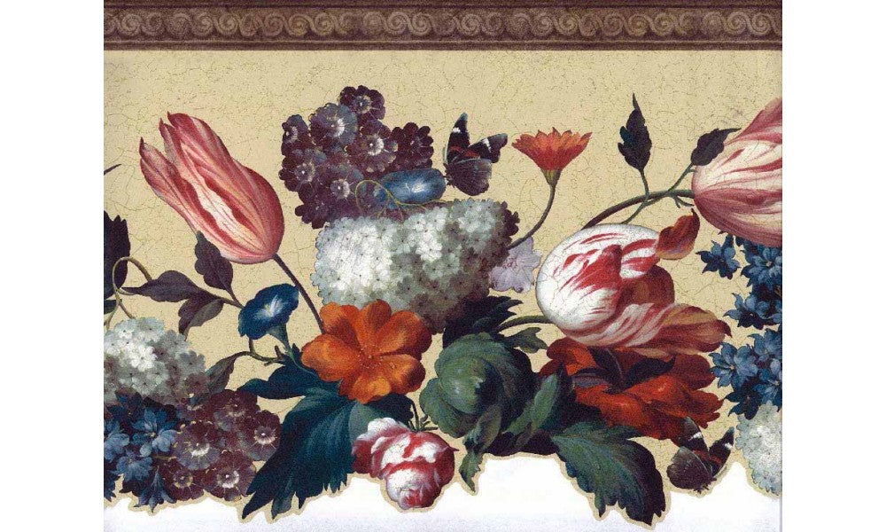 Tulip Varities Flower AT76853 Wallpaper Border