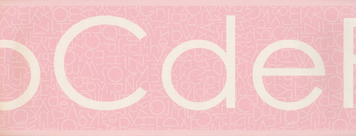 Classic Alphabet Pink KP1703MP Wallpaper Border