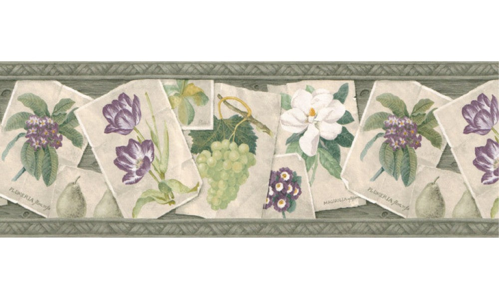 Floral b1339en Wallpaper Border
