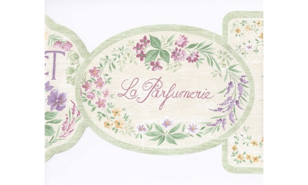 Green La Parfumerie Floral 5510642 Wallpaper Border
