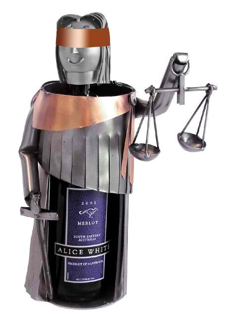 Lady Justice Wine Bottle Holder