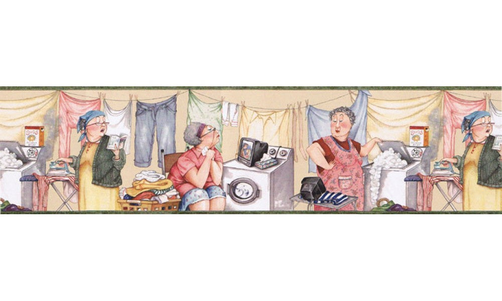 Laundry SB10272B Wallpaper Border