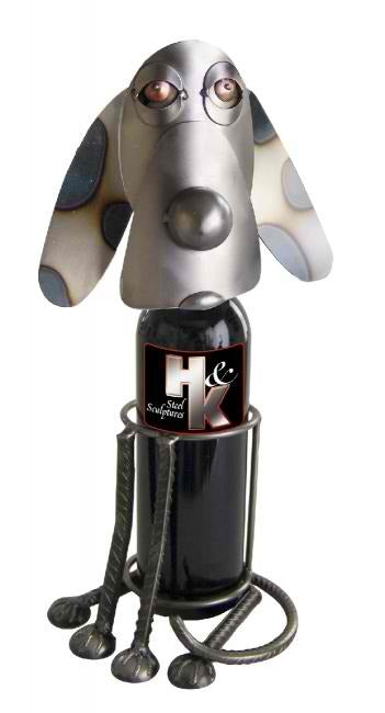 Sitting Dog Wine Bottle Holder