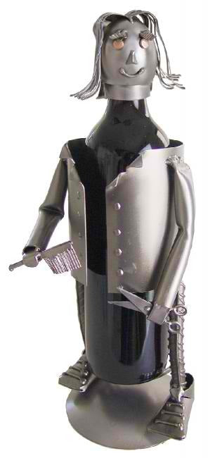 Hairdresser Female Wine Bottle Holder