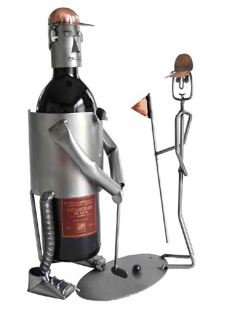 Golfer Putting Wine Bottle Holder