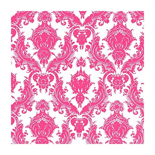 White and Fuchsia DA006 Damsel Self-Adhesive Wallpaper