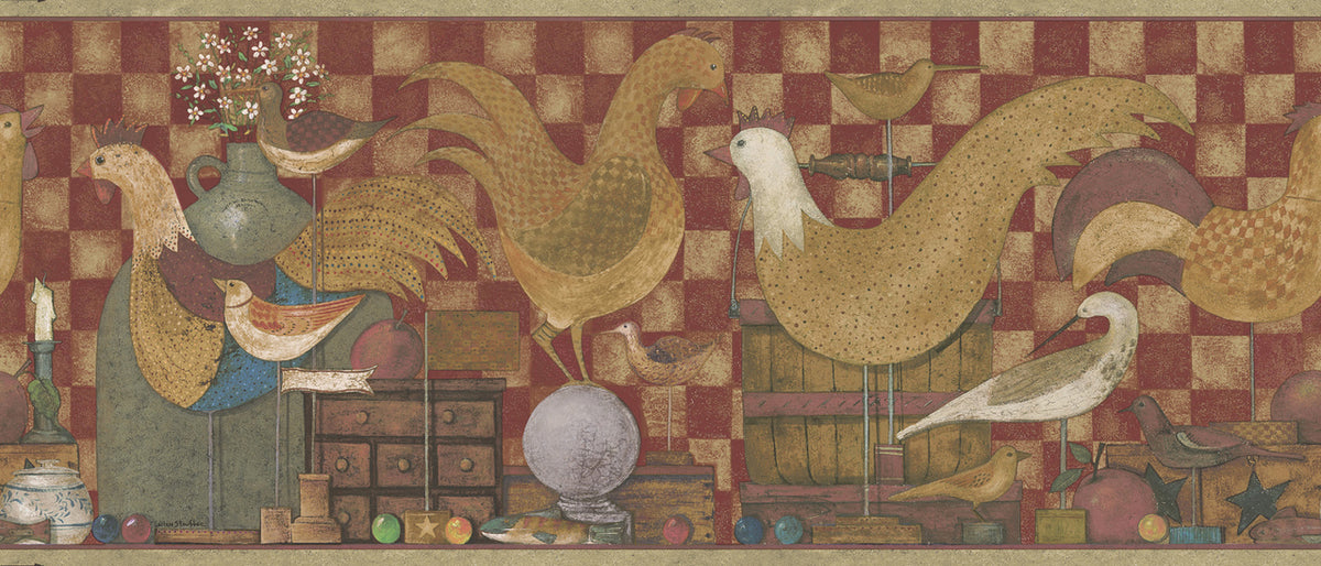 Ellen Stouffer Birds  DC5010B Wallpaper Border
