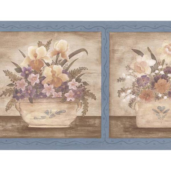 Flower Basket  245B57465 Wallpaper Border
